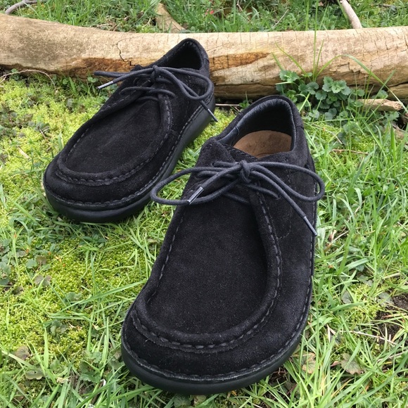 Birkenstock Black Leather Suede Pasadena Moccasin Size 8 - Picture 4 of 12